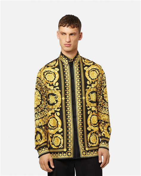 gianni versace barocco shirt|Versace silk shirt price.